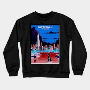 Rotterdam Netherlands Travel and Tourism Advertising Print Crewneck Sweatshirt